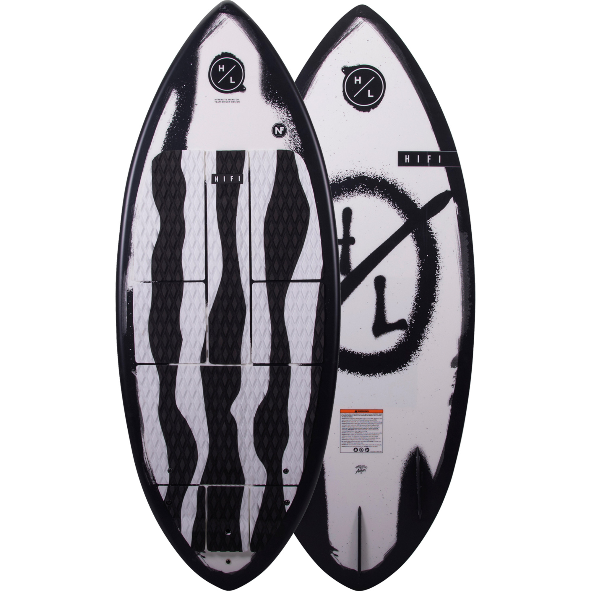 2022 Hyperlite HiFi Wakesurf Board H21HIFI Black / White Boardsports Wake Wetsuit Outlet
